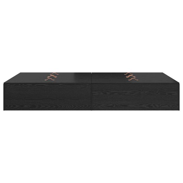 vidaXL Κρεβάτι Αποθήκευσης Μαύρο Δρυς 120 x 200 εκ