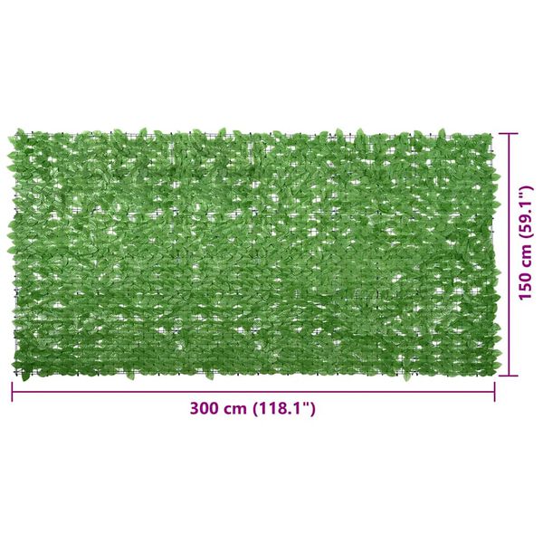 vidaXL Διαχωριστικό Βεράντας 300 x 150 εκ. με Πράσινα Φύλλα
