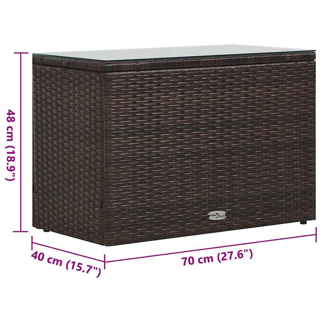 vidaXL Σαλόνι Κήπου 5 Τεμαχίων Καφέ από Συνθετικό Ρατάν με Μαξιλάρια