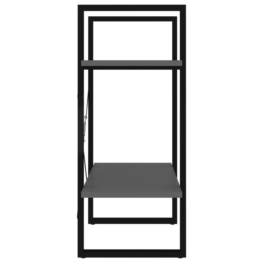 vidaXL Βιβλιοθήκη με 2 Ράφια Γκρι 60 x 30 x 70 εκ. από Επεξ. Ξύλο