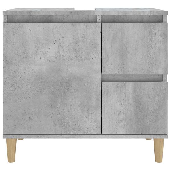 vidaXL Ντουλάπι Μπάνιου Γκρι Σκυροδέματος 65x33x60 εκ. Επεξ. Ξύλο