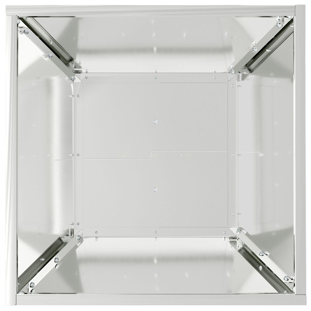 vidaXL Γλάστρα Κήπου Ασημί 40 x 40 x 15 cm Γαλβανισμένος χάλυβας