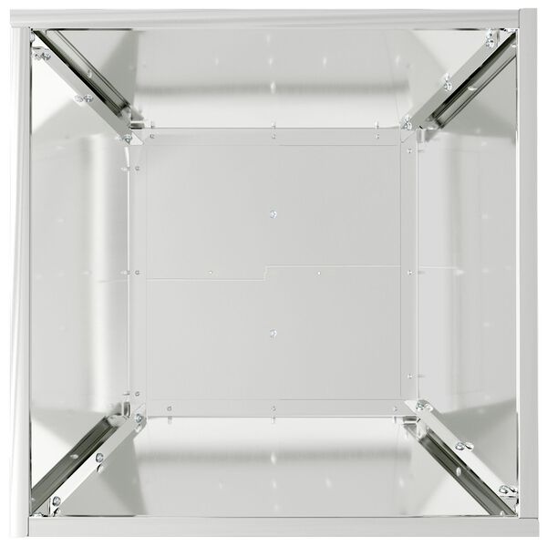vidaXL Γλάστρα Κήπου Ασημί 40 x 40 x 15 cm Γαλβανισμένος χάλυβας