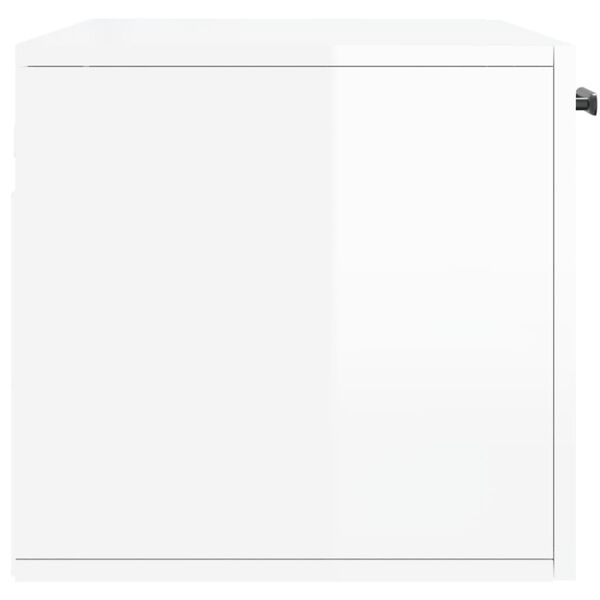 vidaXL Ντουλάπι Τοίχου Γυαλιστερό Λευκό 80x36,5x35 εκ. Επεξεργ. Ξύλο