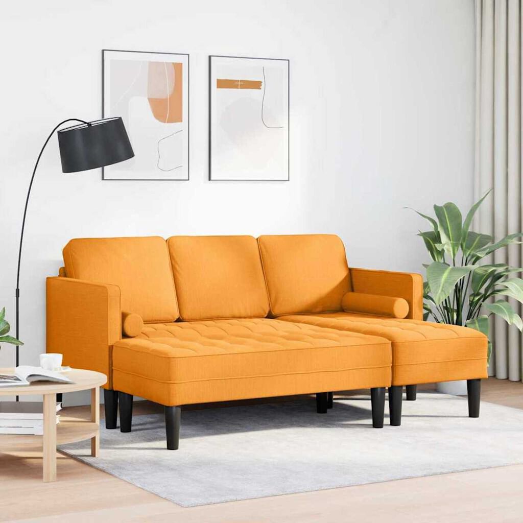 vidaXL Σετ Καναπέ 2 pcs Σκούρο κίτρινο 173 x 131 x 67 εκ ύφασμα