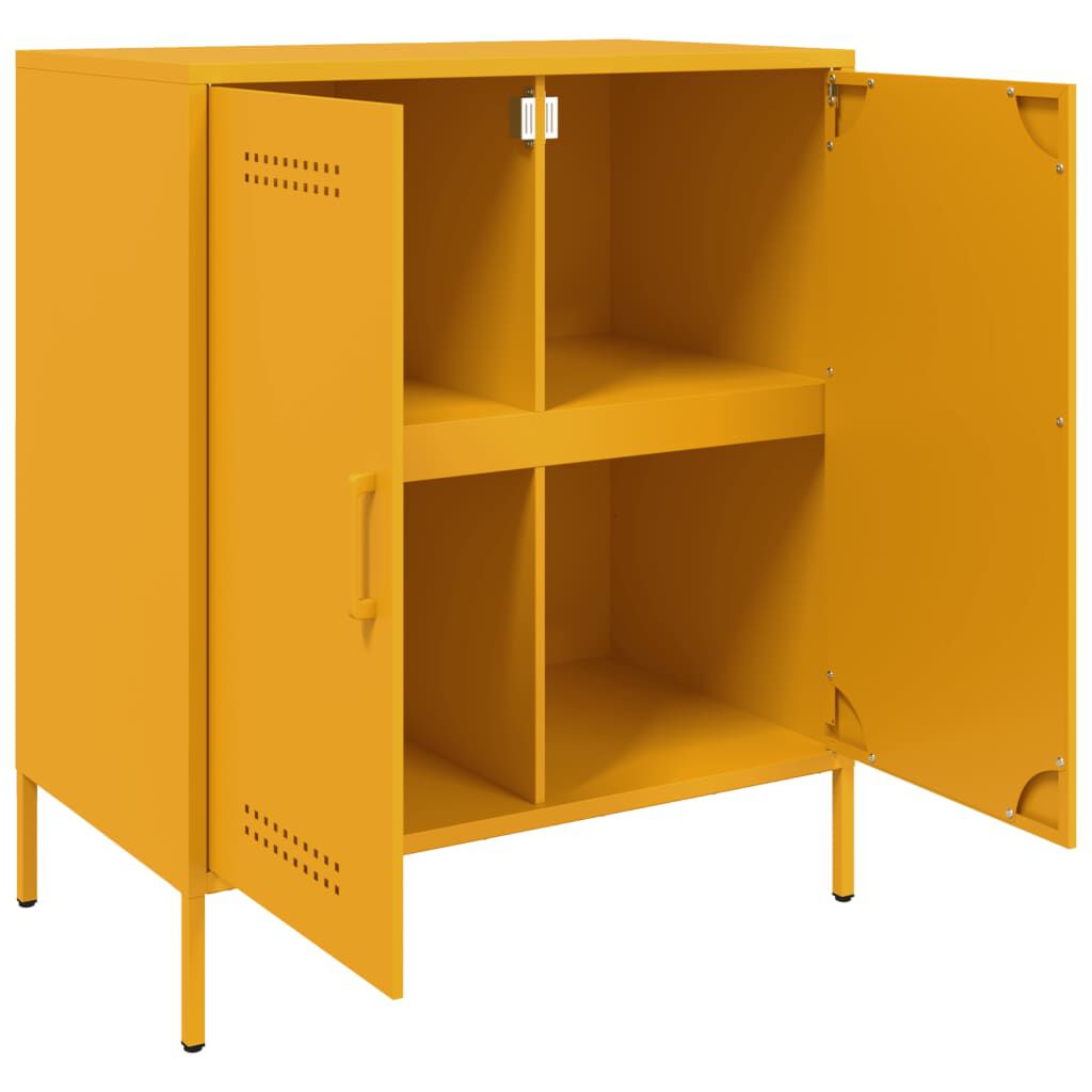 vidaXL Ντουλάπι Μουσταρδί 68x39x79 εκ. από Ατσάλι