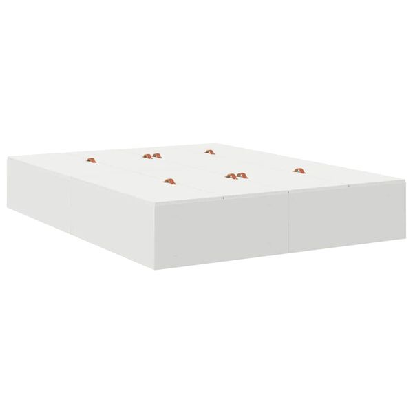 vidaXL Σκελετός Κρεβατιού Λευκό 140 x 190 cm Επεξεργασμένο ξύλο