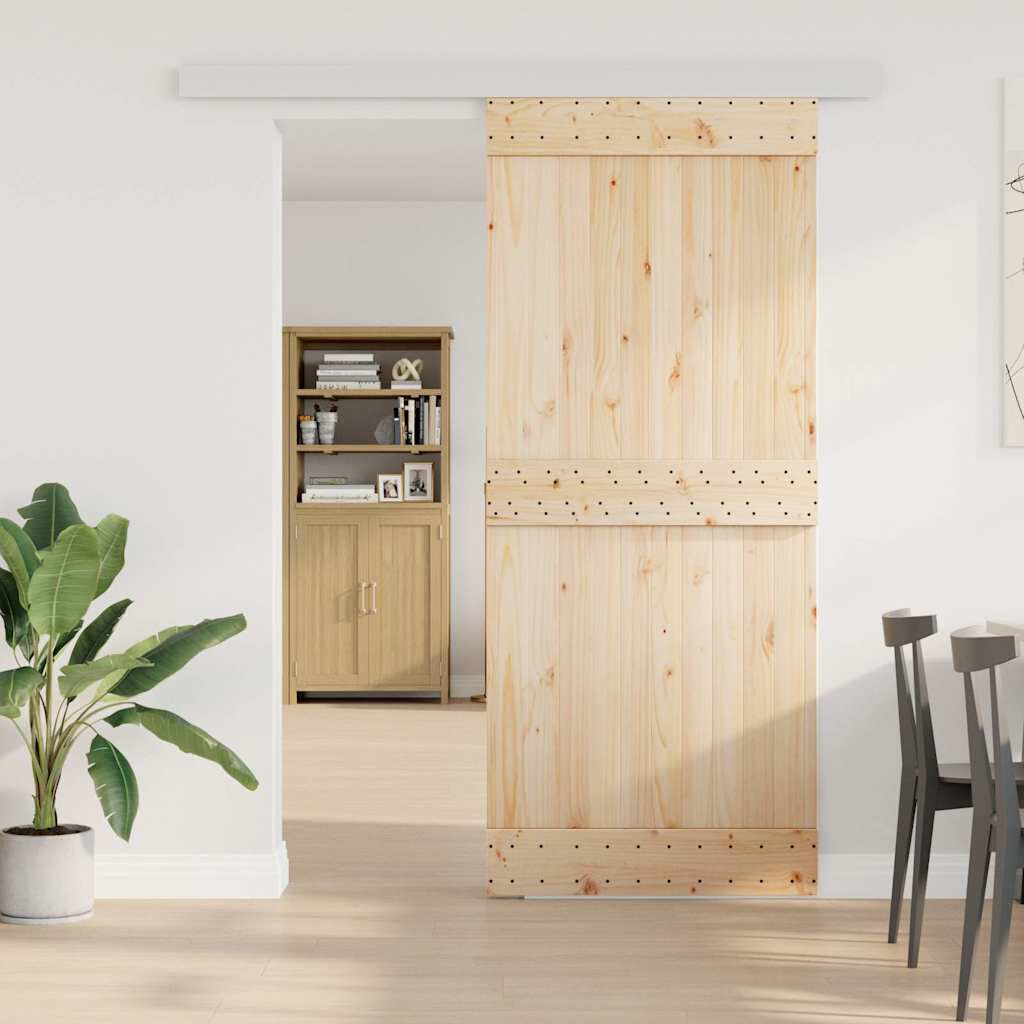 vidaXL Κιτ υλικού συρόμενης πόρτας 183 cm Κράμα αλουμινίου Sliver
