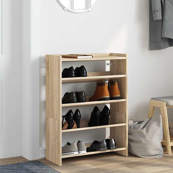 Ράφι παπουτσιών vidaXL Sonoma Oak 60x25x81 cm Κατασκευασμένο ξύλο