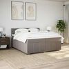 vidaXL &Kappa;&rho;&epsilon;&beta;ά&tau;&iota; Boxspring &mu;&epsilon; &Sigma;&tau;&rho;ώ&mu;&alpha; Taupe 200x200 &epsilon;&kappa;. &Upsilon;&phi;&alpha;&sigma;&mu;ά&tau;&iota;&nu;&omicron;