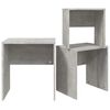 vidaXL Τραπεζάκια Ζιγκόν 3 τεμ. Γκρι Σκυρ. από Μοριοσανίδα