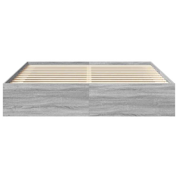 vidaXL Πλαίσιο Κρεβατιού Γκρι Sonoma 180 x 200 εκ. Super King
