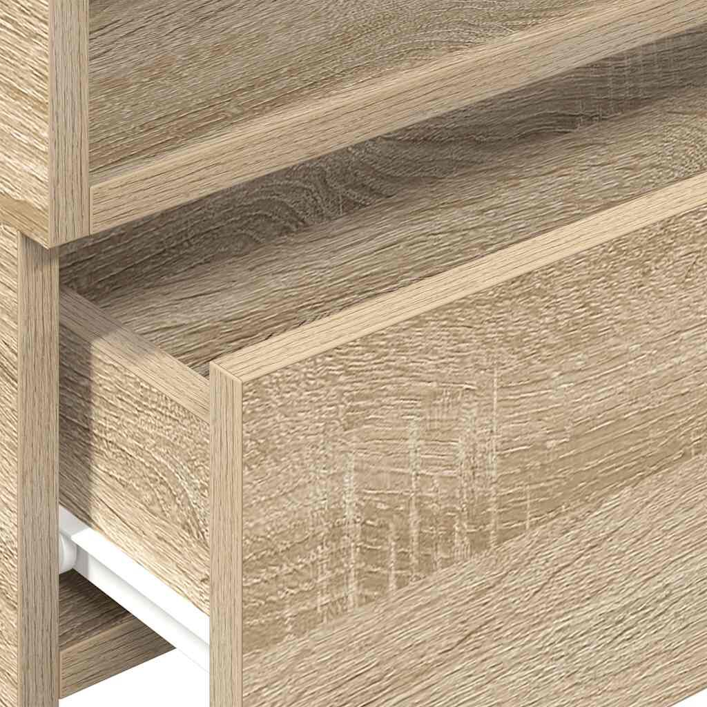 vidaXL Κομοδίνο Επιτοίχιο Sonoma Δρυς 45x26x28,5 εκ.