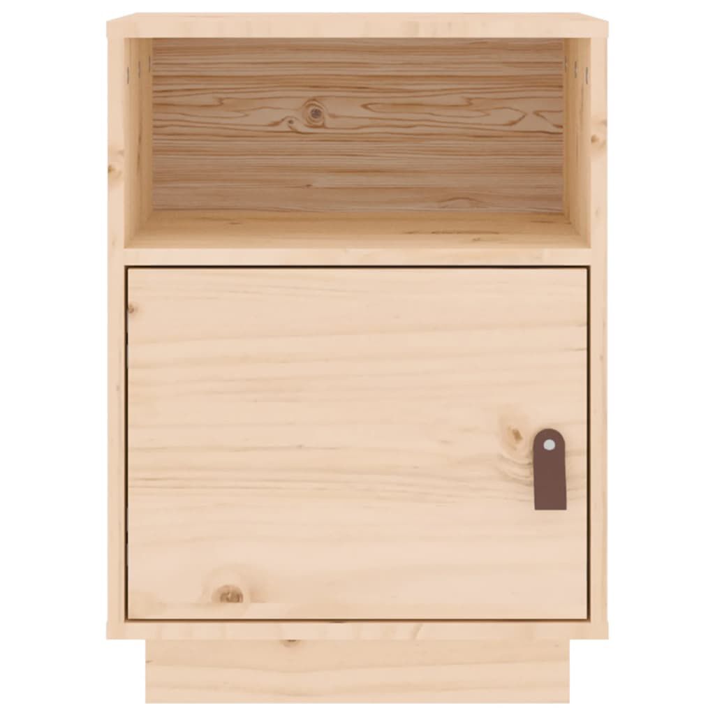vidaXL Κομοδίνο Λευκό 40 x 34 x 55 εκ. από Μασίφ Ξύλο Πεύκου