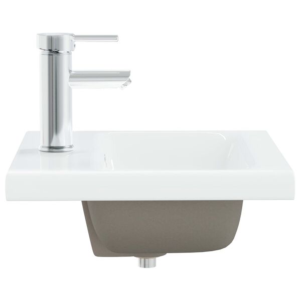 vidaXL Νιπτήρας Ένθετος Λευκός 42 x 39 x 18 εκ. Κεραμικός με Βρύση