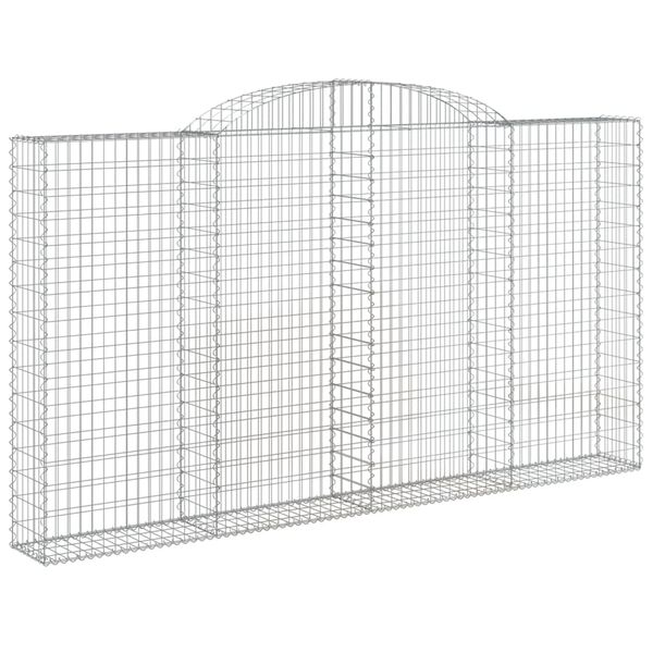 vidaXL Συρματοκιβώτια Τοξωτά 5 τεμ. 300x30x160/180 εκ. Γαλβαν. Ατσάλι