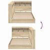 vidaXL Κρεβάτι Βιβλιοθήκης Δρύς Sonoma 75 x 190 cm Επεξεργασμένο ξύλο