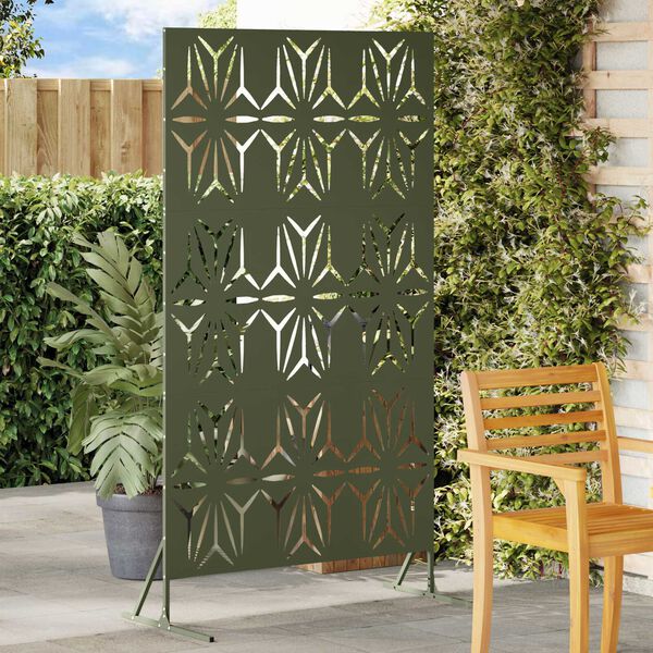 vidaXL Privacy Screen σε Ελιά, 100x50x180 εκ., Χάλυβας