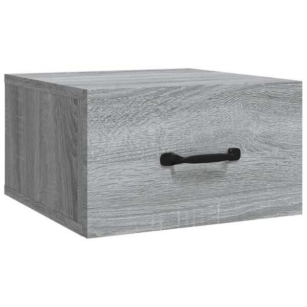 vidaXL Κομοδίνα Επιτοίχια Γκρι Sonoma 35 x 35 x 20 εκ.