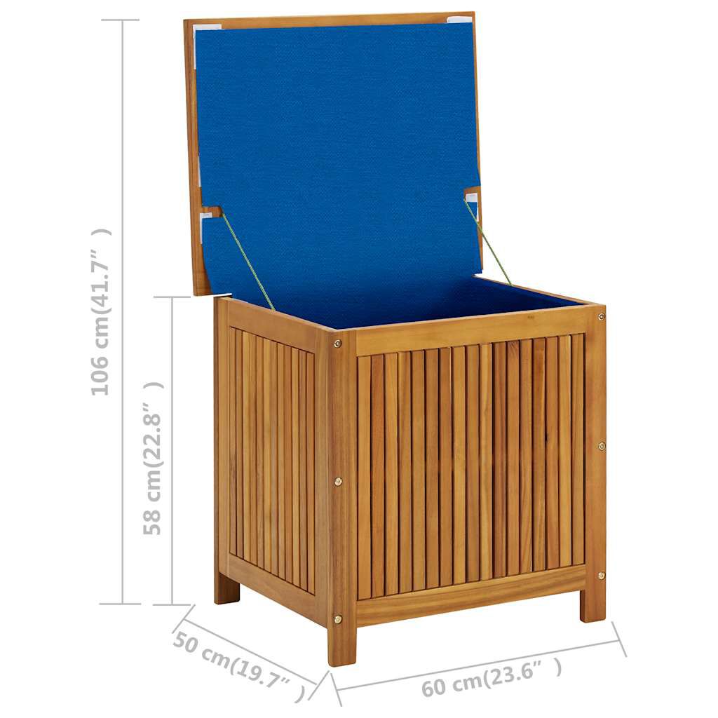 vidaXL Μπαούλο Αποθήκευσης Κήπου 60x50x58 εκ. από Μασίφ Ξύλο Ακακίας