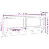 vidaXL Επίτοιχη κρεμάστρα παλτών SANDNES 87x12x35 εκ. Πεύκο μασίφ ξύλο