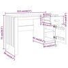 vidaXL Γραφείο HAMAR Λευκό 113 x 50 x 75 εκ. από Μασίφ Ξύλο Πεύκου