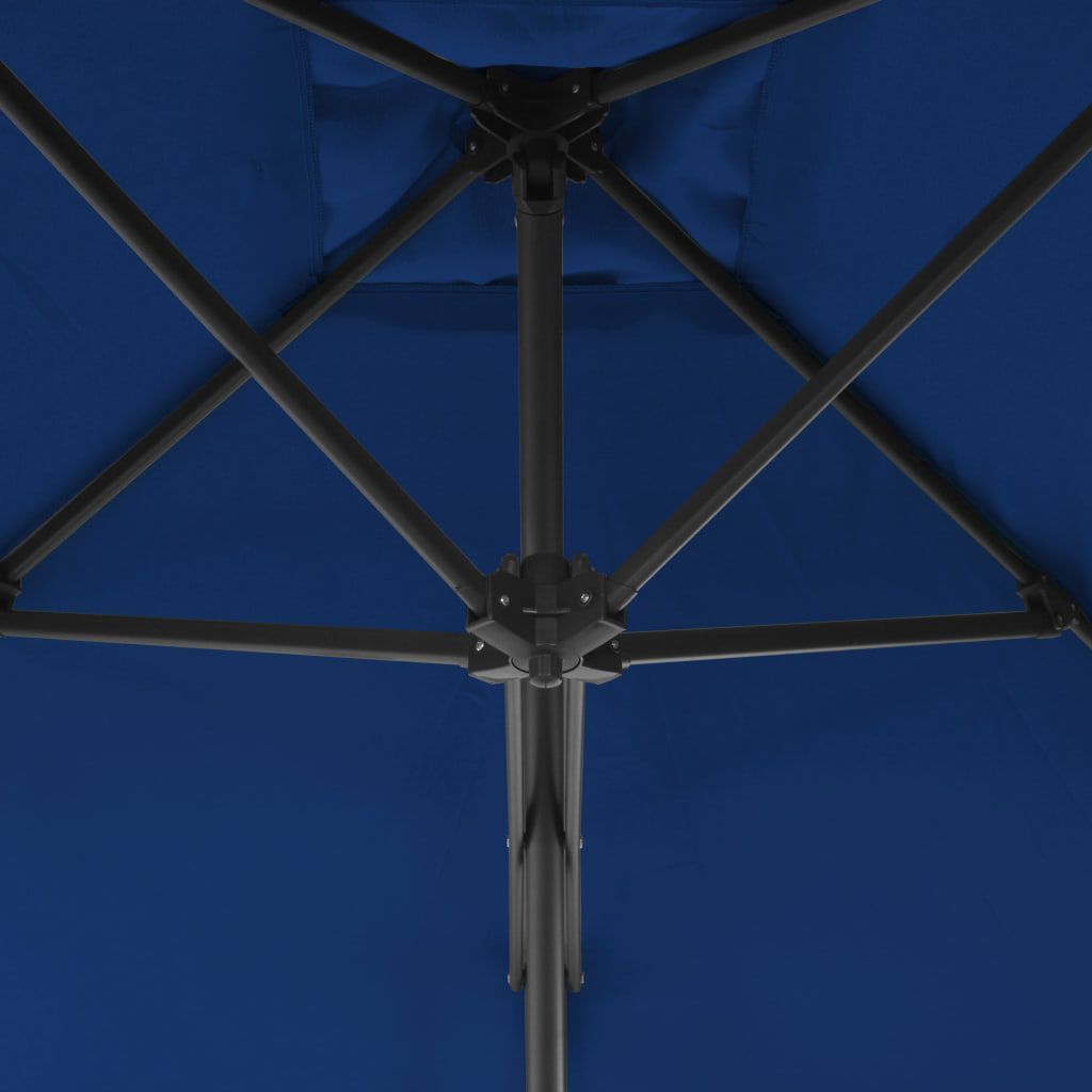 vidaXL Ομπρέλα Κήπου με Ατσάλινο Ιστό Μπλε 300x250x230 εκ.