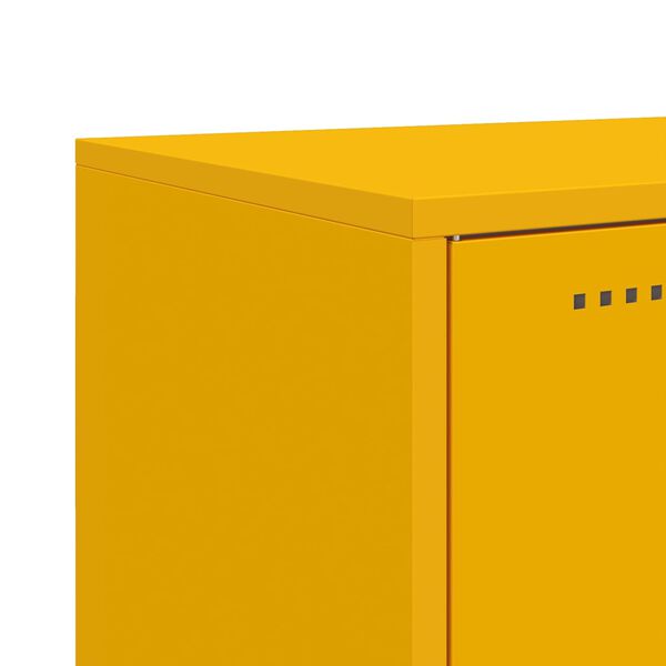 vidaXL Μπουφές Μουσταρδί 100,5x39x107 εκ. από Ατσάλι