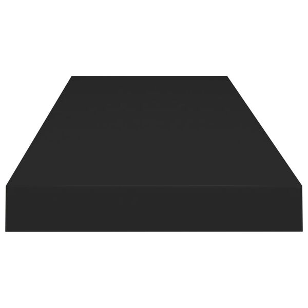 vidaXL Ράφια Τοίχου 2 τεμ. Μαύρα 80x23,5x3,8 εκ. MDF