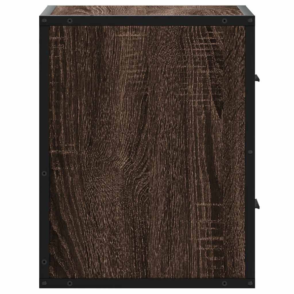 vidaXL Επίτοιχα κομοδίνα 2 τεμάχια καφέ δρυς 40x31x39,5 cm