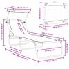 vidaXL Ξαπλώστρα 2-πρόσωπο 2 pcs Μαύρο 58 x 188 x 77 εκ. ύφασμα