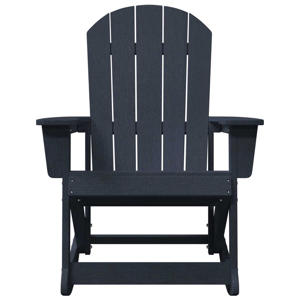 vidaXL κουνιστή καρέκλα Adirondack Ναυτικό μπλε 73.5x92x90 cm HDPE