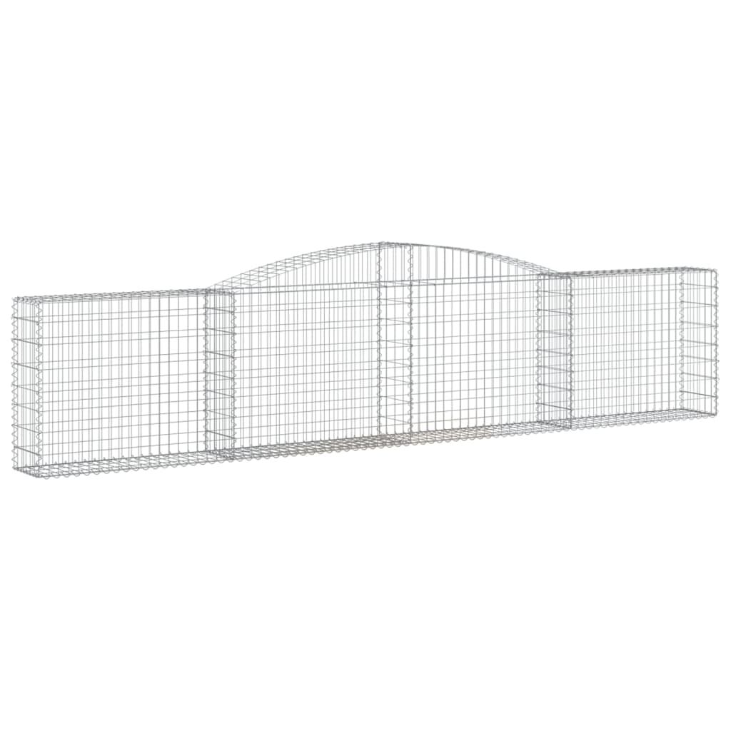 vidaXL Συρματοκιβώτια Τοξωτά 9 τεμ. 400x30x80/100 εκ. Γαλβαν. Ατσάλι