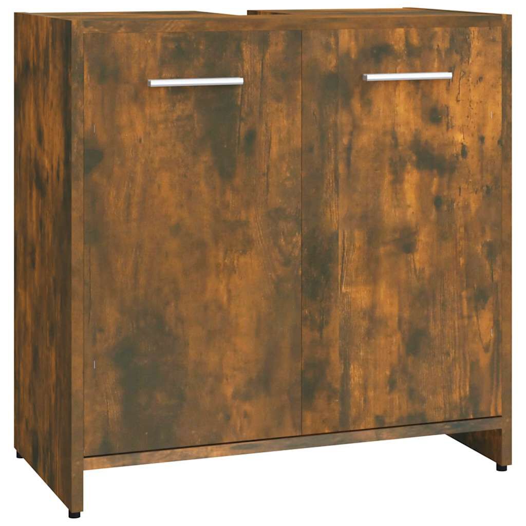 vidaXL Ντουλάπι Μπάνιου Καπνιστή Δρυς 60x33x60 εκ. Επεξεργασμένο Ξύλο