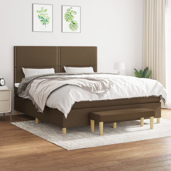 vidaXL &Kappa;&rho;&epsilon;&beta;ά&tau;&iota; Boxspring &mu;&epsilon; &Sigma;&tau;&rho;ώ&mu;&alpha; &Sigma;&kappa;&omicron;ύ&rho;&omicron; &Kappa;&alpha;&phi;έ 180x200 &epsilon;&kappa; &Upsilon;&phi;&alpha;&sigma;&mu;ά&tau;&iota;&nu;&omicron;