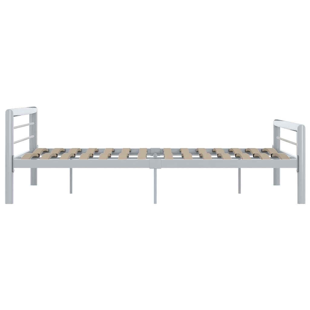 vidaXL Πλαίσιο Κρεβατιού Γκρι / Λευκό 180 x 200 εκ. Μεταλλικό