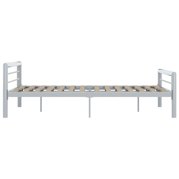 vidaXL Πλαίσιο Κρεβατιού Γκρι / Λευκό 180 x 200 εκ. Μεταλλικό