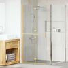 vidaXL Τοίχος ντους Walk-in Χρυσό και διαφανές 90 x 190 cm