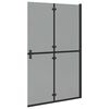 vidaXL Τοίχος ντους Walk-in Μαύρο και σκούρο διαφανές 120 x 190 cm