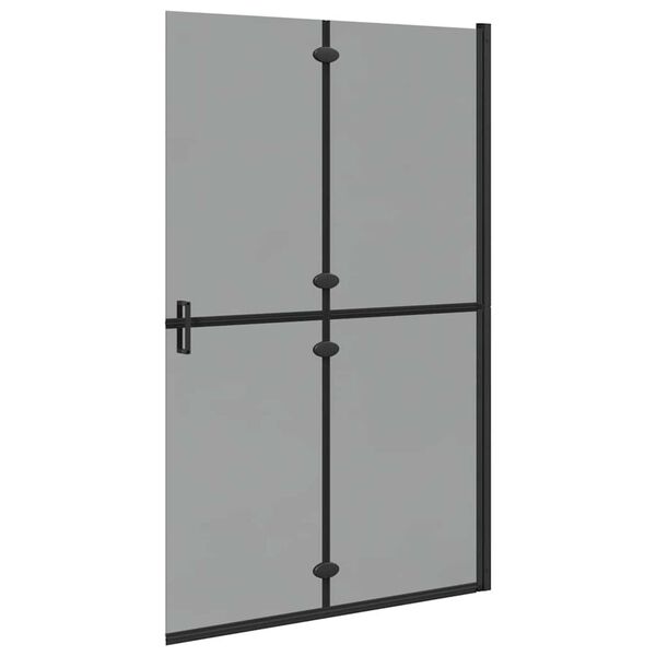 vidaXL Τοίχος ντους Walk-in Μαύρο και σκούρο διαφανές 120 x 190 cm