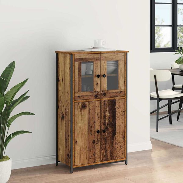 vidaXL Highboard &Pi;&alpha;&lambda;&iota;ό &Xi;ύ&lambda;&omicron; 62 x 32 x 106,5 &epsilon;&kappa; &Epsilon;&pi;&epsilon;&xi;&epsilon;&rho;&gamma;&alpha;&sigma;&mu;έ&nu;&omicron; &xi;ύ&lambda;&omicron;