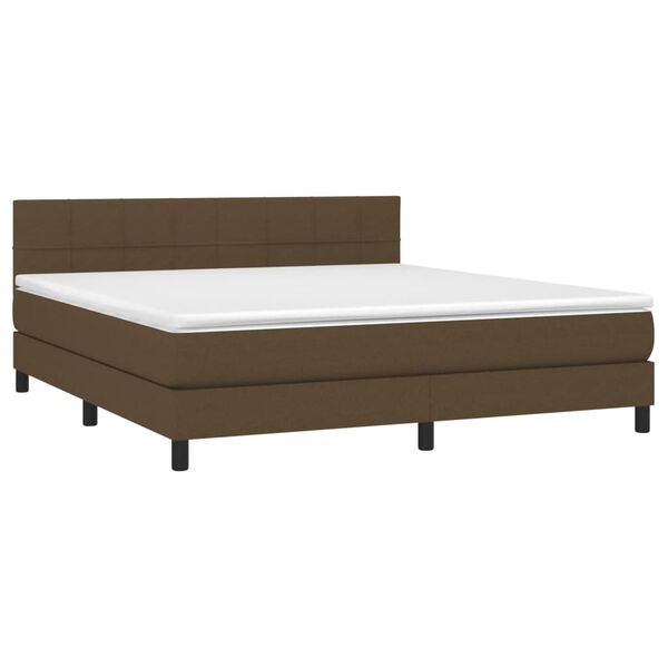 vidaXL &Kappa;&rho;&epsilon;&beta;ά&tau;&iota; Boxspring &mu;&epsilon; &Sigma;&tau;&rho;ώ&mu;&alpha; & LED &Sigma;&kappa;.&Kappa;&alpha;&phi;έ 160x200 &epsilon;&kappa; &Upsilon;&phi;&alpha;&sigma;&mu;ά&tau;&iota;&nu;&omicron;