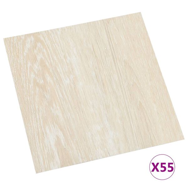 vidaXL Δάπεδο Αυτοκόλλητο Μπεζ 55 τεμ. 5,11 μ² από PVC