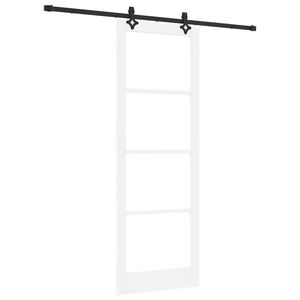 vidaXL Συρόμενη Πόρτα Άλλο Λευκό 83 x 232 εκ. Ξύλο και μέταλλο