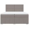 vidaXL &Kappa;&rho;&epsilon;&beta;ά&tau;&iota; Boxspring &mu;&epsilon; &Sigma;&tau;&rho;ώ&mu;&alpha; Taupe 200x200 &epsilon;&kappa;. &Upsilon;&phi;&alpha;&sigma;&mu;ά&tau;&iota;&nu;&omicron;