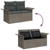 vidaXL Σετ Καναπέ Κήπου με μαξιλάρι 7 pcs Γκρι Πολυ ράταν