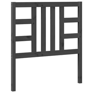 vidaXL Κεφαλάρι Κρεβατιού Γκρι 96 x 4 x 100 εκ. από Μασίφ Ξύλο Πεύκου