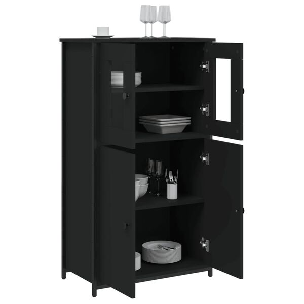 vidaXL Ντουλάπι Μαύρο 62x32x106,5 εκ. από Επεξεργασμένο Ξύλο
