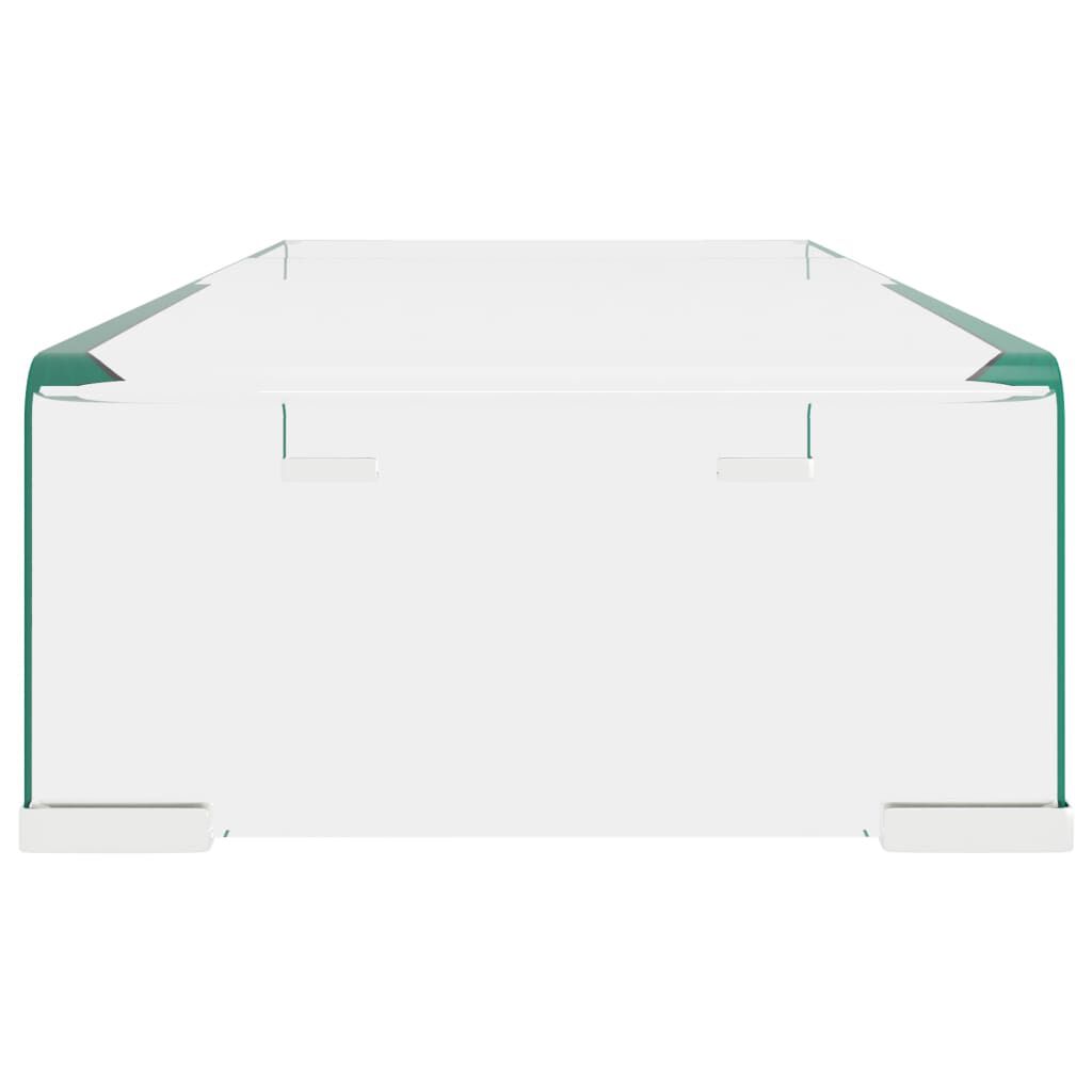 vidaXL Βάση Τηλεόρασης/Οθόνης Διάφανη 60 x 25 x 11 εκ. Γυάλινη