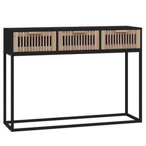 vidaXL &Tau;&rho;&alpha;&pi;έ&zeta;&iota; &Kappa;&omicron;&nu;&sigma;ό&lambda;&alpha; &Mu;&alpha;ύ&rho;&omicron; 105x30x75 &epsilon;&kappa; &Epsilon;&pi;&epsilon;&xi;&epsilon;&rho;&gamma;&alpha;&sigma;&mu;έ&nu;&omicron; &Xi;ύ&lambda;&omicron; / &Sigma;ί&delta;&eta;&rho;&omicron;&sigmaf;